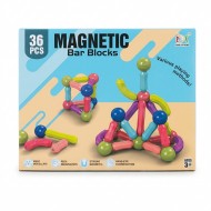 Set 36 piese magnetice constructie copii Montessori bile bastonase 3+ ani cadou Adison